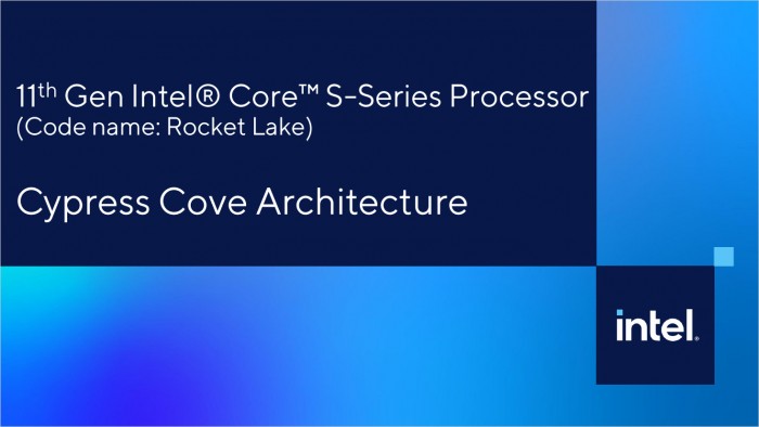 Präsentation zu Rocket Lake S mit Cypress Cove (Bild: Intel)