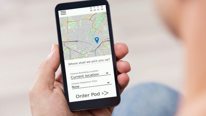 Die Kabinen wrden über eine App bestellt. (Bild: Ottobahn)