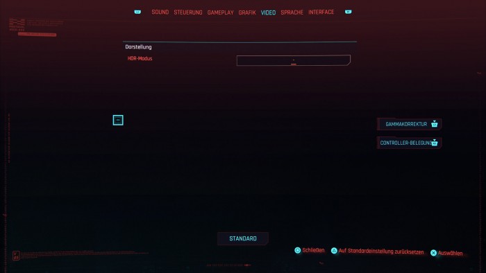 Playstation 4 Pro: Im Video-Men&uuml; k&ouml;nnen die Nutzer HDR10 PQ aktivieren. (Bild: CD Projekt Red / Screenshot: Golem.de)