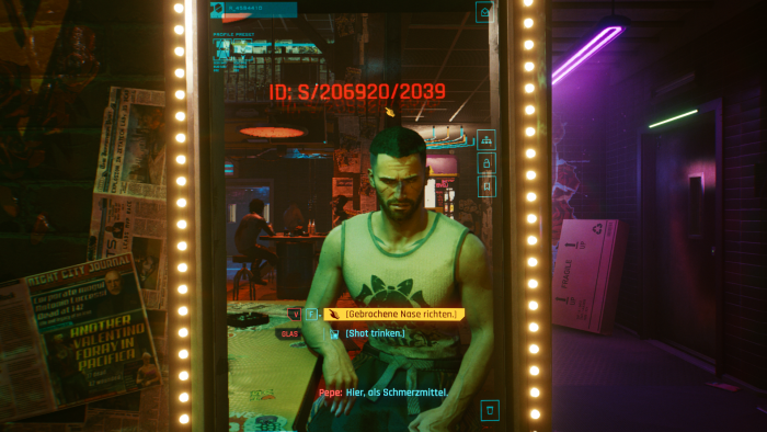 Windows-PC: Hauptfigur V (Bild: CD Projekt Red / Screenshot: Golem.de)