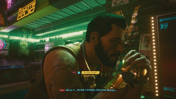 Xbox One (Standard): Kneipenwirt Pepe (Bild: CD Projekt Red / Screenshot: Golem.de)