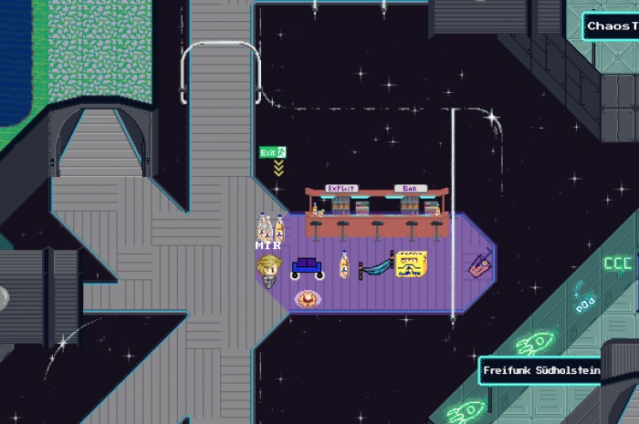 Die obligatorische Mate darf natürlich auch virtuell nicht fehlen. (Screenshot: Golem.de)