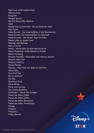 Diese Filme kommen am 23. Februar 2021 in das Abo von Disney+ (Bild: Disney)