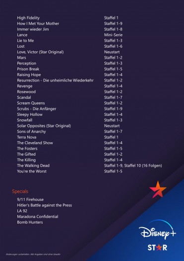 Diese Serien kommen am 23. Februar 2021 in das Abo von Disney+ (Bild: Disney)