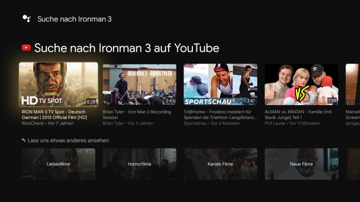 Iron Man 3 wird von der Google-Suche nicht gefunden. (Bild: Google/ Screenshot: Golem.de)