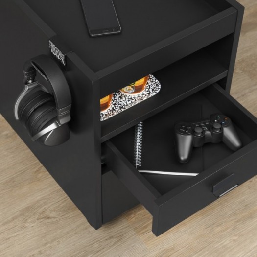 Ein Rollcontainer mit Kopfhörerhalterung ist ebenfalls im Sortiment. (Bild: Ikea)