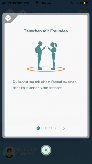 Monster tauschen aus der Ferne bleibt weiterhin verwehrt. (Bild: Niantic / Screenshot: Golem.de)
