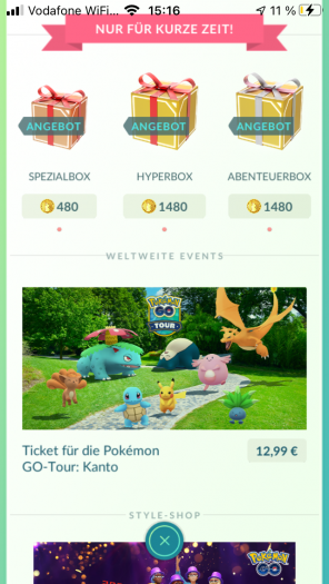 Virtuelle Events erscheinen immer öfter und kosten meistens Geld. (Bild: Niantic / Screenshot: Golem.de)