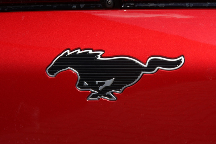 Anstatt des Ford-Logos ziert den Mustang ein Wildpferd an Front und Heck. Das ist einzigartig bei Ford. (Foto: Ford)