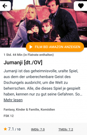WhatsOnPrime? liefert Filmdetails (Bild: Zeemo/Screenshot: Golem.de)