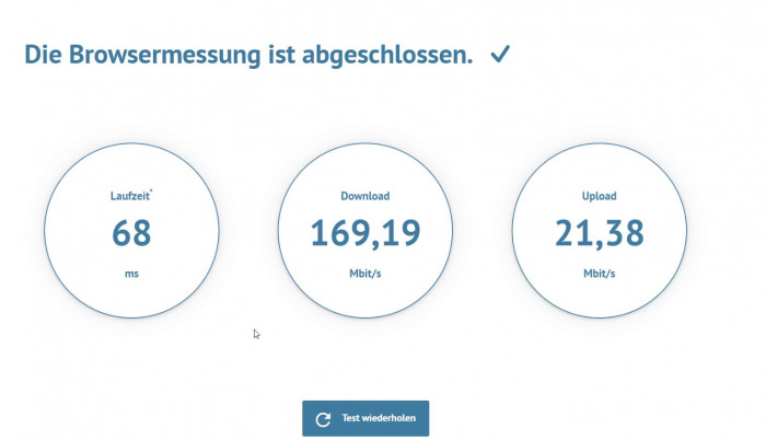 Die Datenraten können sich sehen lassen, sie schwanken allerdings stark. (Screenshot: Martin Wolf / Golem.de)
