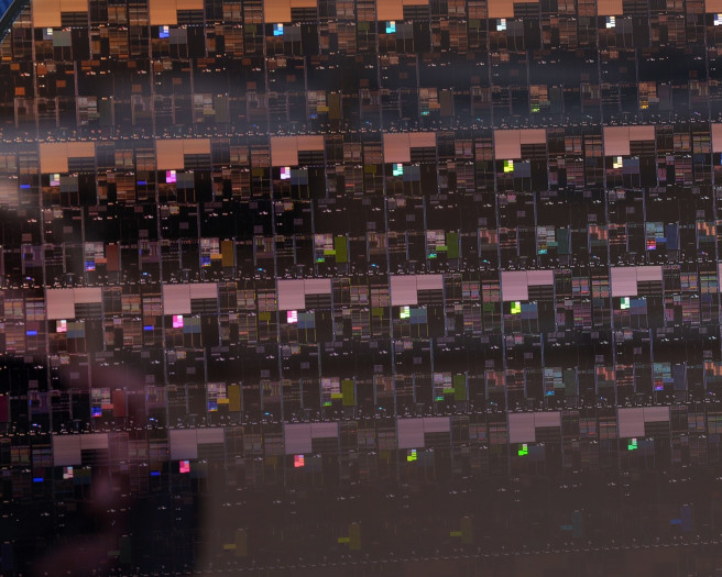 Close-up des 2-nm-Wafers (Bild: IBM)