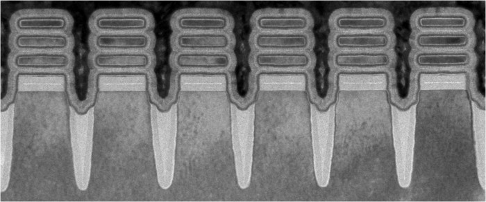 Schon zu sehen: die drei Nanosheets. (Bild: IBM)