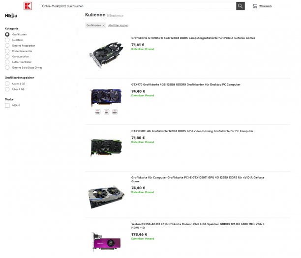 Der Marktplatzhändler "Kulienan" verkauft bei Kaufland noch weitere gefälschte Karten. (Bild: Golem.de)