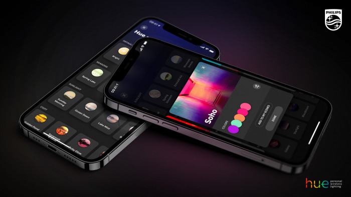 Nutzer können aus vorgefertigten, kuratierten Lichtszenen wählen. (Bild: Signify)