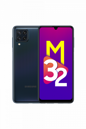 Das Galaxy M32 von Samsung wird in Schwarz ... (Bild: Samsung)