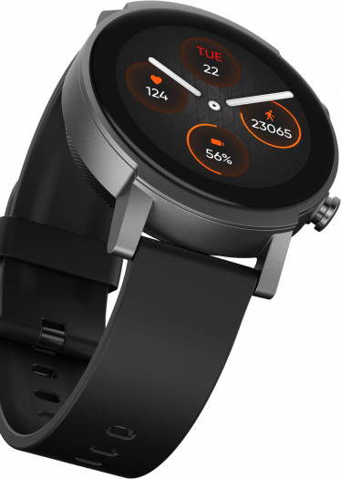 Das Display der Ticwatch E3 ist rund und misst 1,3 Zoll. (Bild: Mobvoi)