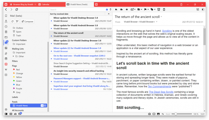 Feed-Reader in Vivaldi 4.0 (Bild: Vivaldi)