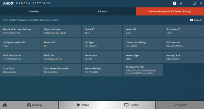 Die iGPU wird fälschlicherweise als Radeon RX 350 erkannt. (Bild: Golem.de)