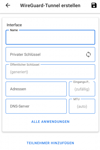 Die Konfiguration von Wireguard unter Android (Bild: Golem.de)