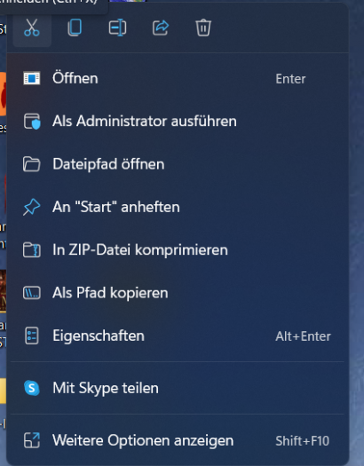 Kontexmenü in Windows 11 (Bild: Oliver Nickel/Golem.de)