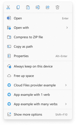 Kontexmenü in Windows 11 (Bild: Microsoft)