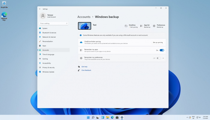 Die neuen Systemeinstellungen in Windows 11 (Bild: Microsoft/Screenshot: Golem.de)