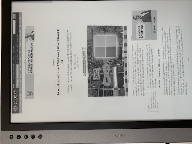 Dasung Paperlike 253 (Bild: Ralf Eisenreich)