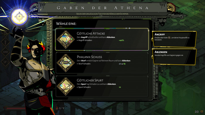 Diese Schriften finde wir etwas zu klein geraten. (Bild: Supergiant Games/Screenshot: Golem.de)
