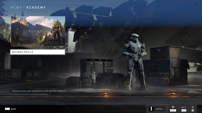 Der andere ist ein Schießstand ,um die Waffen kennenzulernen. (Rechteinhaber: 343 Industries, Screenshot: Golem.de)