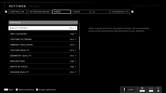 Grafikmenü der Technical Preview von Halo Infinite (Rechteinhaber: 343 Industries, Screenshot: Golem.de)