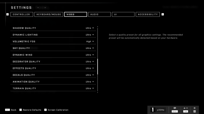 Grafikmenü der Technical Preview von Halo Infinite (Rechteinhaber: 343 Industries, Screenshot: Golem.de)