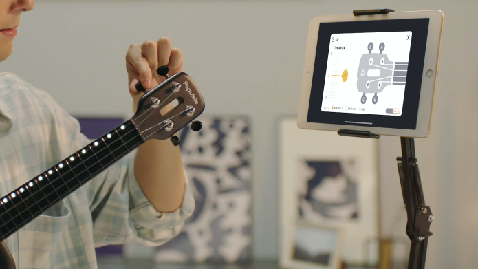 Populele 2 Pro: Ukulele lehrt mit Bluetooth und LEDs das Musizieren ...