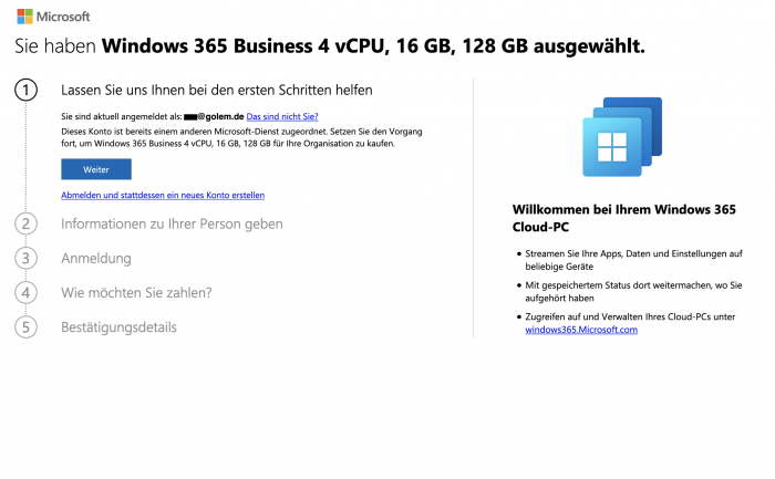 Bevor es losgeht, müssen wir uns eine Lizenz besorgen. (Screenshot: Golem.de)