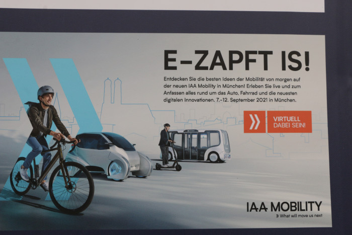 Der Werbung für die IAA kann man in München kaum entkommen. (Foto: Friedhelm Greis)