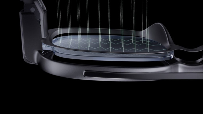 Das Displaybild wird durch Linsen und Lichtleiter vergrößert. (Bild: Xiaomi)