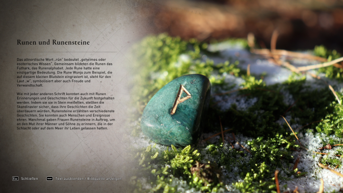 Auf solchen Schautafeln lernen wir mehr über die Wikinger. (Bild: Ubisoft/Screenshot: Golem.de)