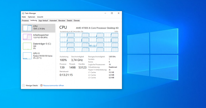 4700S im Taskmanager (Bild: Golem.de)