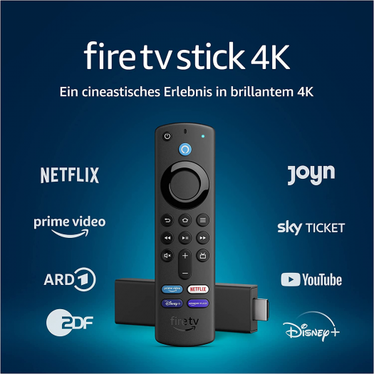 Fire TV Stick 4K mit neuer App-Tasten-Fernbedienung (Bild: Amazon)
