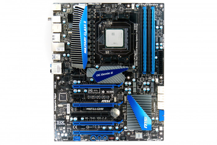 Das 990FXA-GD80 von MSI mit Sockel AM3+ (Bild: Golem.de)