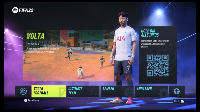 Das Hauptmenü von Fifa 22. (Bild: EA Sports / Screenshot: Golem.de)