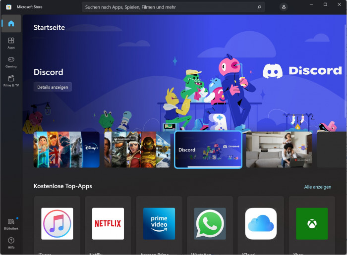 Der Microsoft Store sieht moderner aus. (Screenshot: Oliver Nickel/Golem.de)