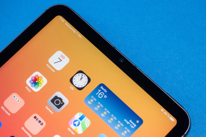 Die Frontkamera des iPad Mini 2021 (Bild: Tobias Költzsch/Golem.de)