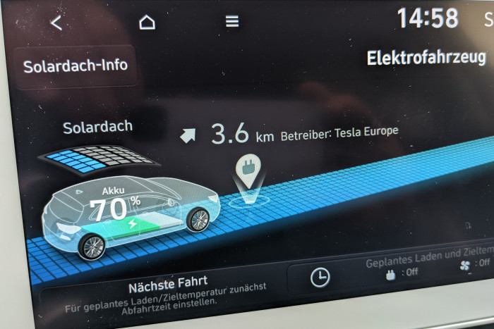 Kurioserweise zeigt der Ioniq 5 dabei auch Tesla-Staionen an, obwohl diese noch keine anderen Hersteller akzeptieren. (Foto: Friedhelm Greis/Golem.de) 