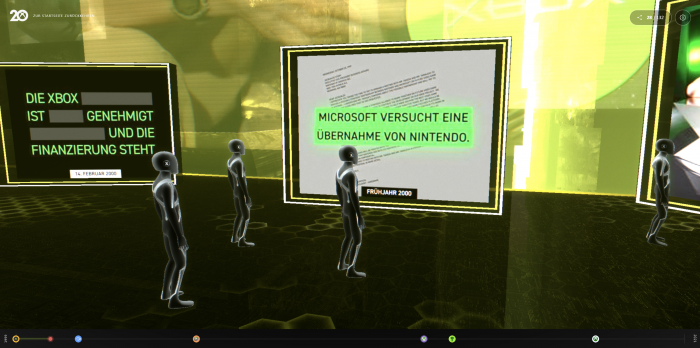 Der Brief von Microsoft an Nintendo im Xbox-Museum (Bild: Microsoft/Screenshot: Golem.de)