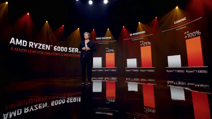 Die iGPU-Performance steigt in Gaming um 100 Prozent ... (Bild: AMD)