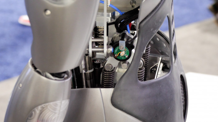 Der Roboter Ameca auf der CES 2022 (Bild: Martin Wolf/Golem.de)