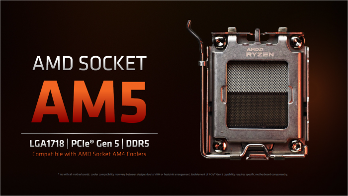 ... weshalb der Sockel AM5 samt PCIe Gen5 eingeführt wird. (Bild: AMD)