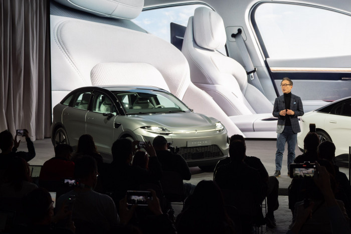 Sony-Chef Kenichiro Yoshida hat es auf der CES 2022 vorgestellt. (Bild: Martin Wolf/Golem.de)
