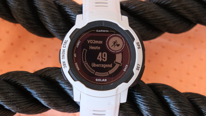 Die Uhr zeigt uns den VO2max-Wert mit dieser Grafik. (Foto: P. Steinlechner/Golem.de)